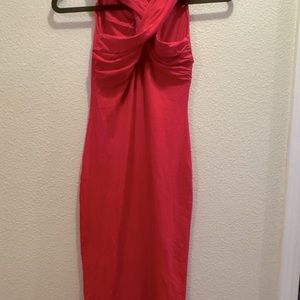 Asos redish pink midi dress